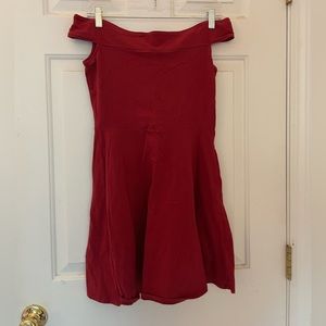 Off the should red mini dress hollister